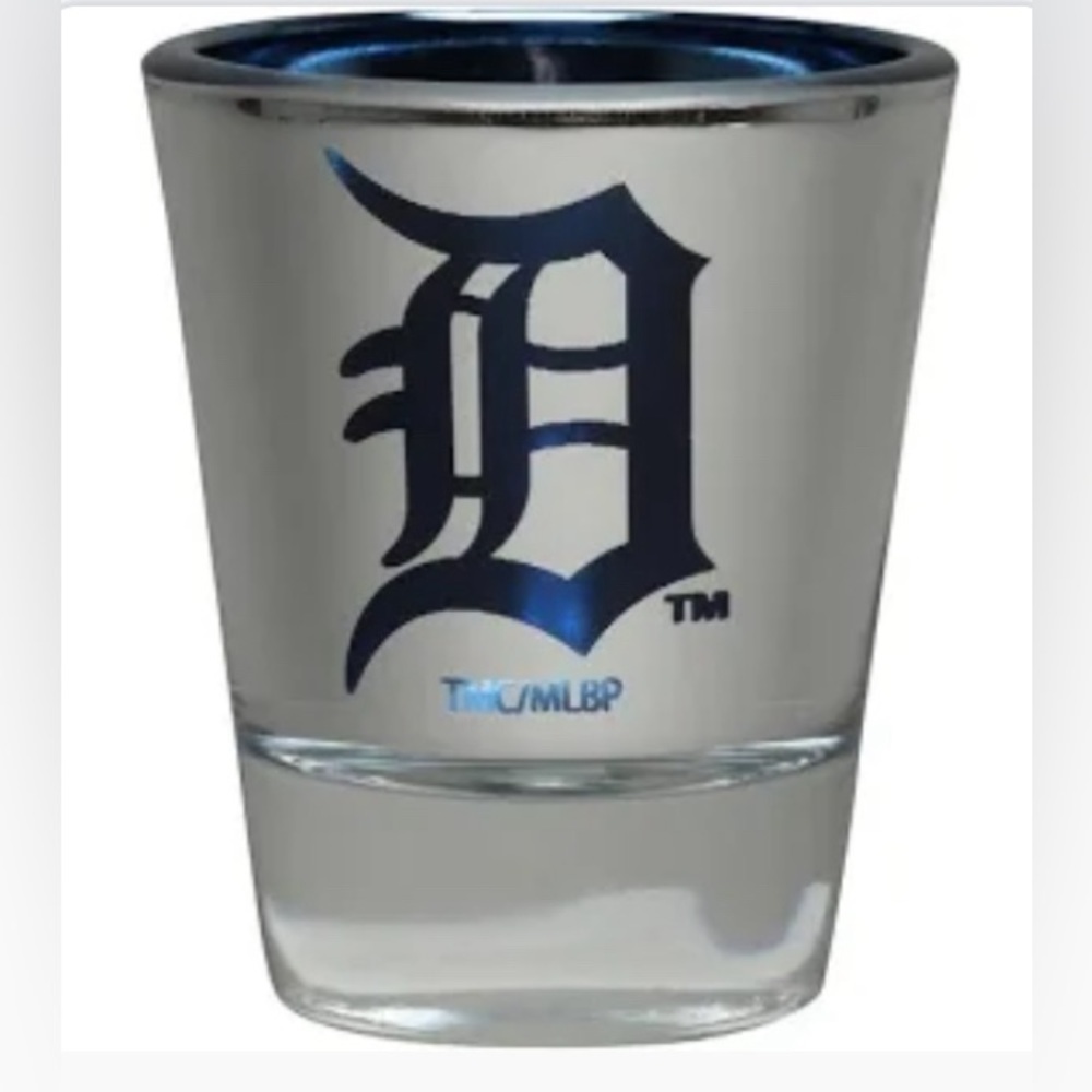 NEW - Detroit Tigers 2oz. Electroplated Shot Glass